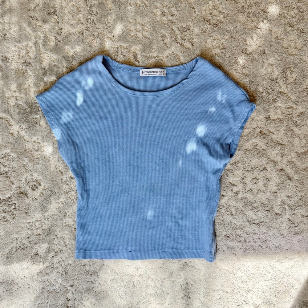 Stradivarius Blue Crop Top